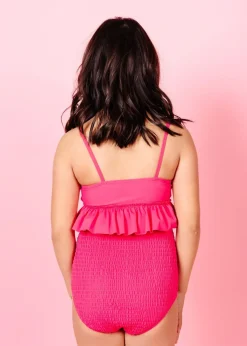 Kortni Jeane Pink Raspberry | Youth Smocked Bottoms PinkRaspberry Discount