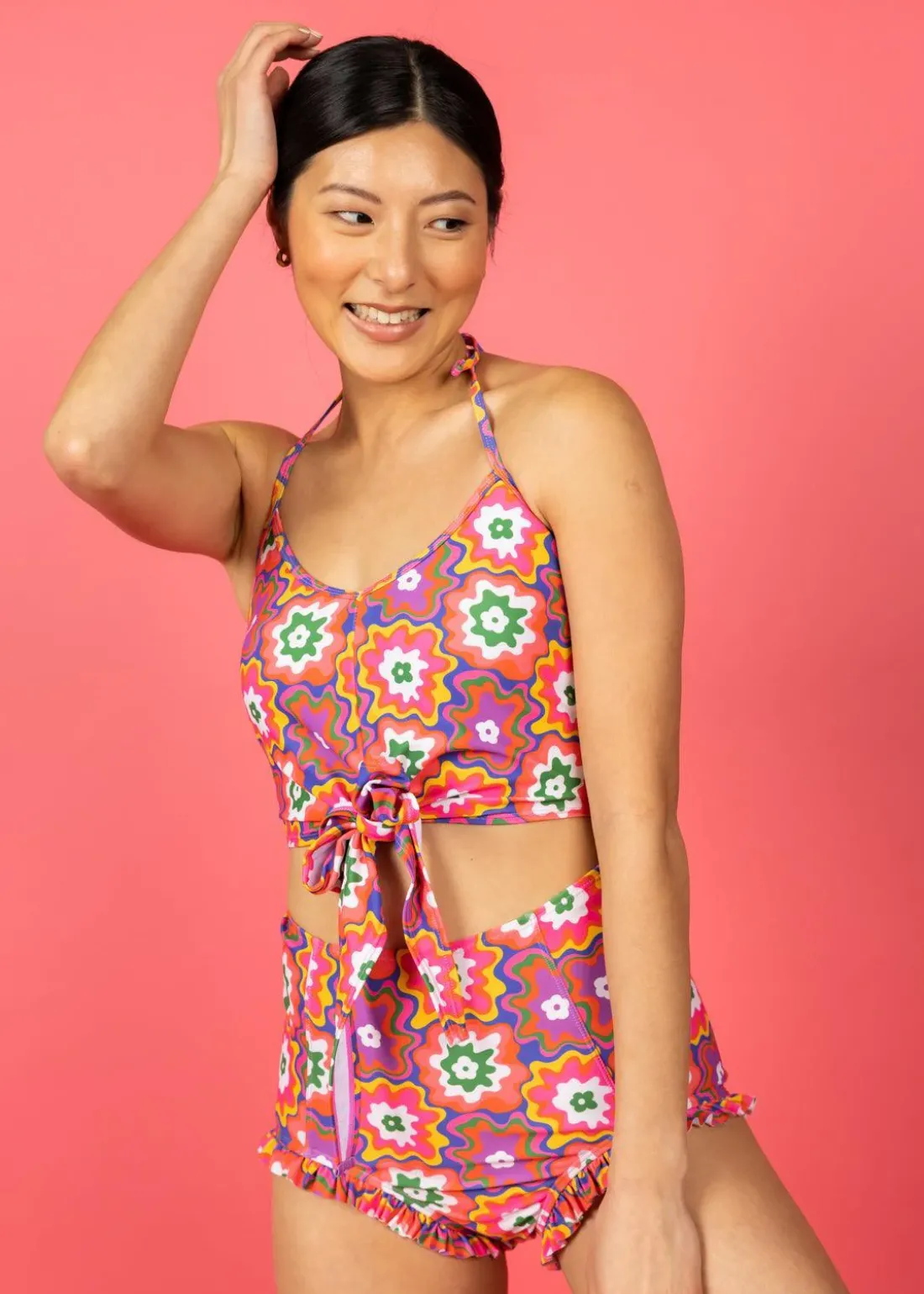 Kortni Jeane Psychedelic Flower | Tied-Up Top PsychedelicFlower Outlet