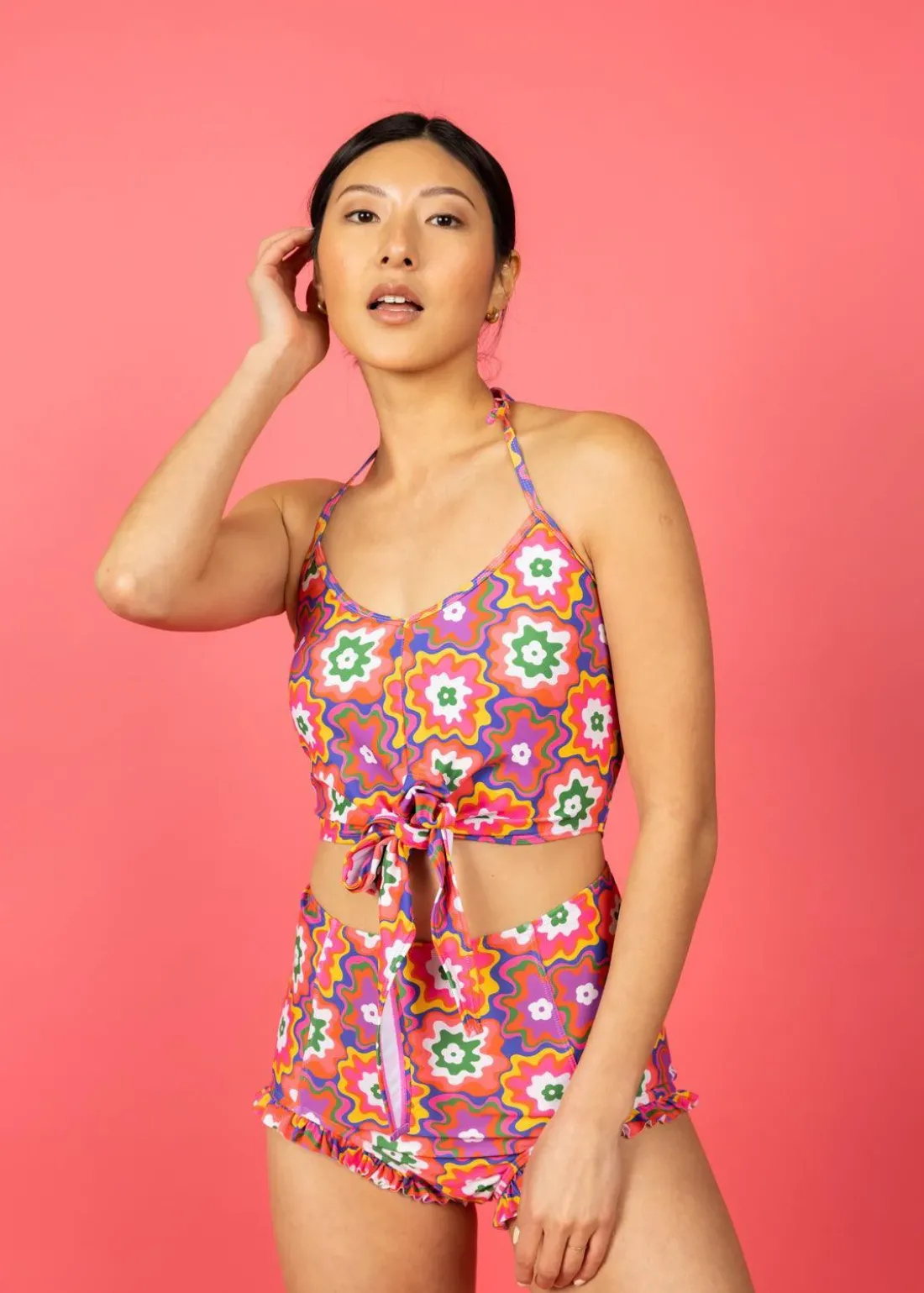 Kortni Jeane Psychedelic Flower | Tied-Up Top PsychedelicFlower Outlet