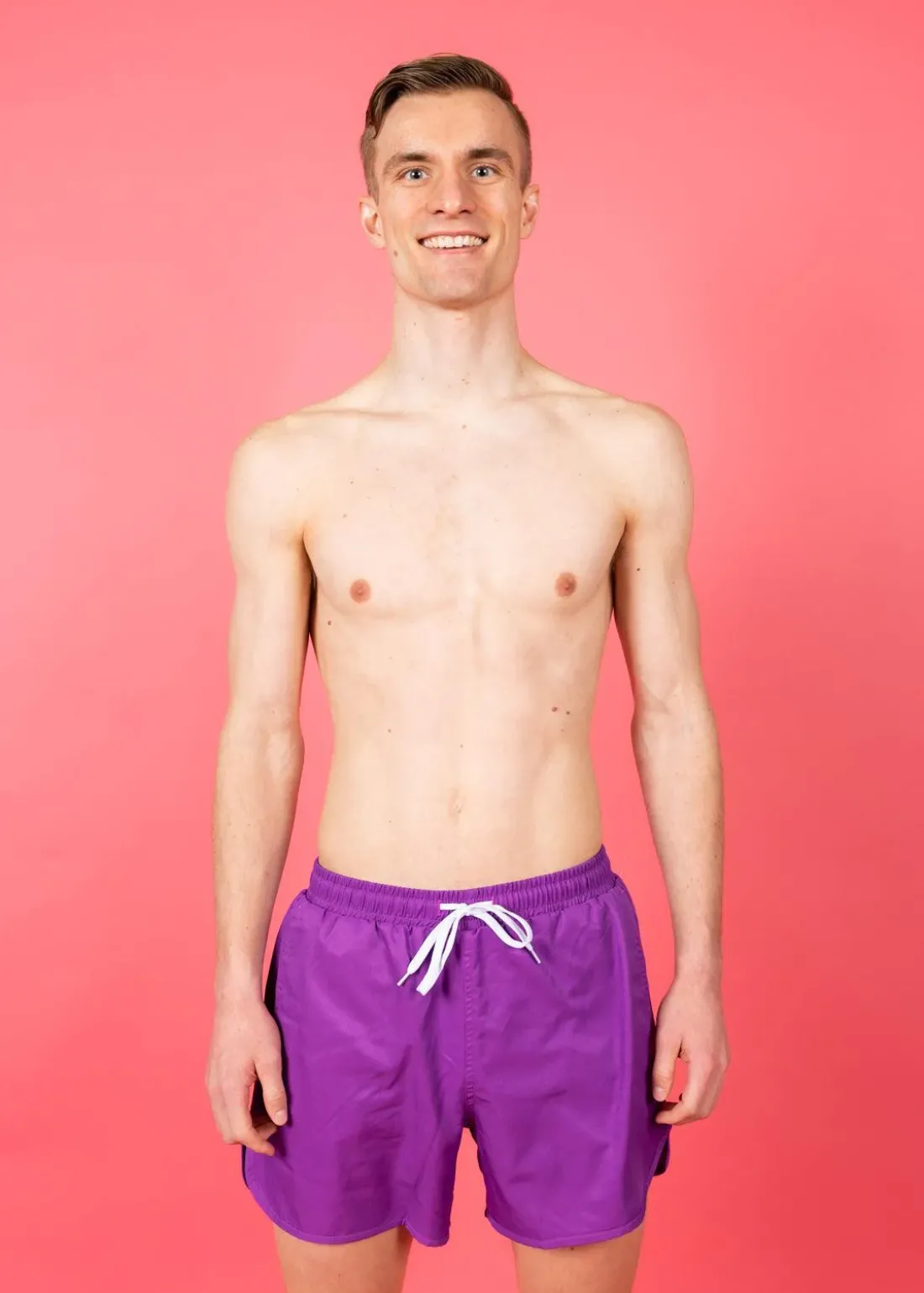 Kortni Jeane | Mens Retro Shorties Purple Fashion