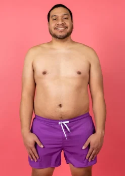 Kortni Jeane | Mens Retro Shorties Purple Fashion