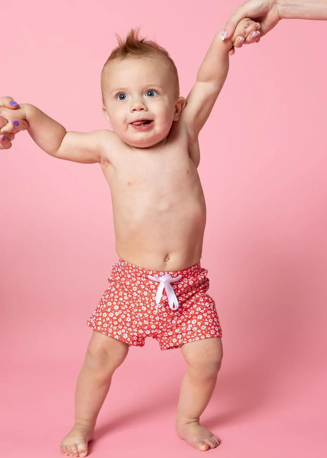 Kortni Jeane Red Ditsy Floral | Baby Euro Shorts RedDitsyFloral New
