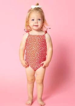 Kortni Jeane Red Ditsy Floral | Baby Simply One-Piece RedDitsyFloral Outlet