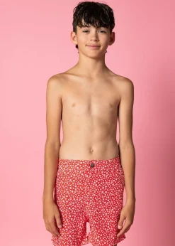 Kortni Jeane Red Ditsy Floral | Youth Boardies RedDitsyFloral Discount