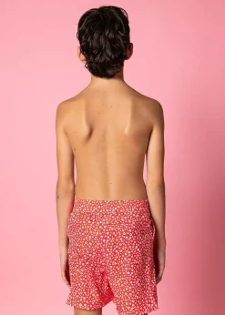 Kortni Jeane Red Ditsy Floral | Youth Boardies RedDitsyFloral Discount