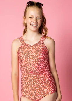 Kortni Jeane Red Ditsy Floral | Youth Bow Bottoms RedDitsyFloral Outlet