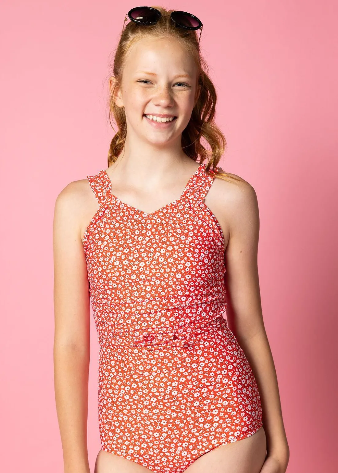 Kortni Jeane Red Ditsy Floral | Youth Bow Bottoms RedDitsyFloral Outlet