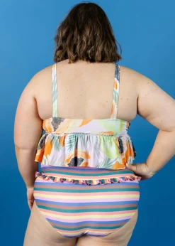Kortni Jeane Retro Stripe | Mid-Ruffle Bottoms RetroStripe Best