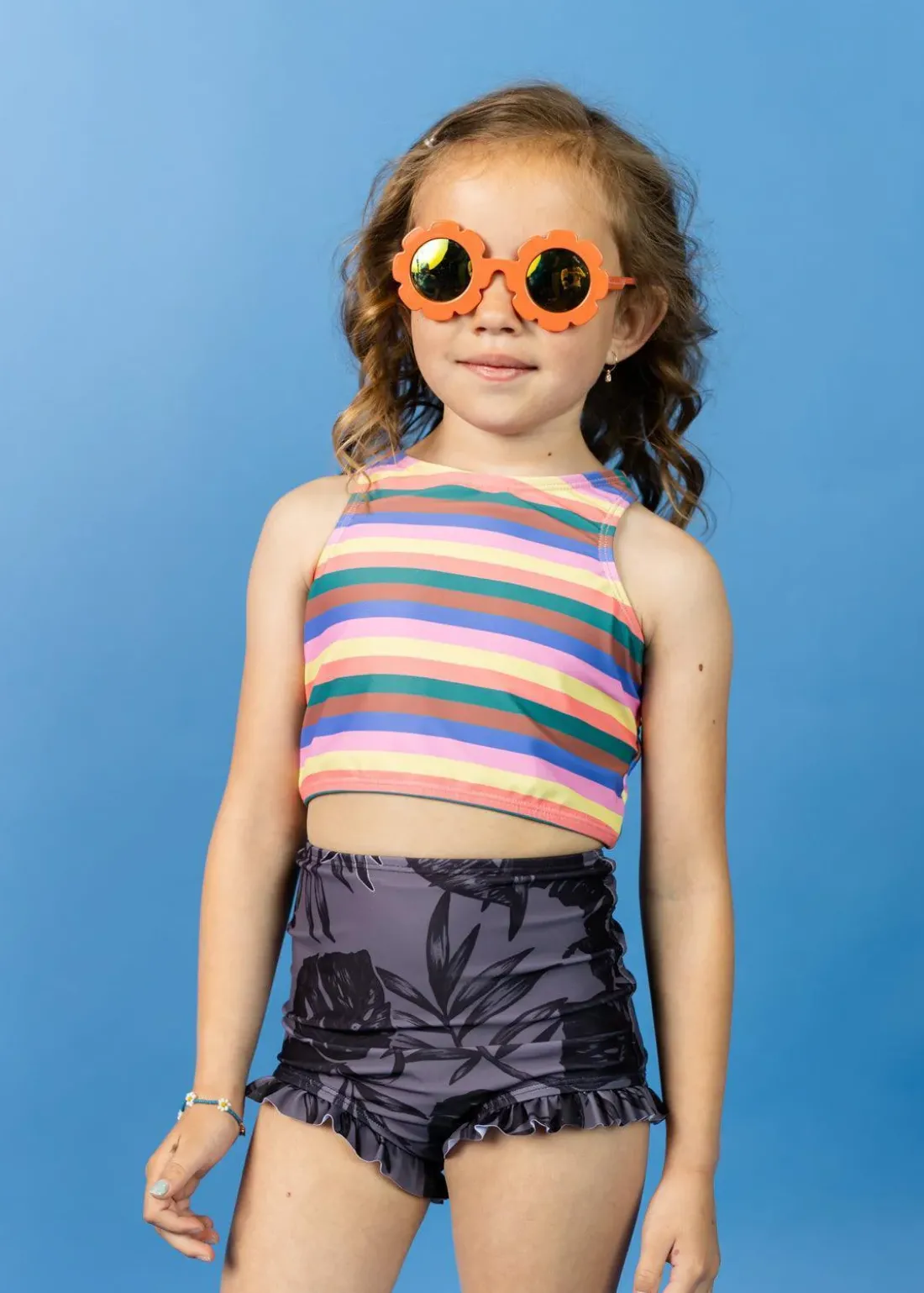 Kortni Jeane Retro Stripe | Mini Racer Back Top RetroStripe Discount