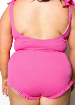 Kortni Jeane Ribbed Azalea Pink | All Ruffled Up Bottoms RibbedAzaleaPink Outlet