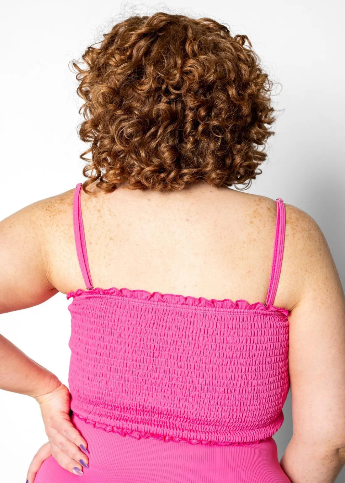 Kortni Jeane Ribbed Azalea Pink | Bandeau Top RibbedAzaleaPink Best