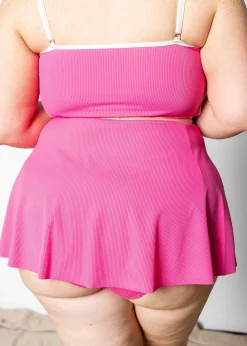 Kortni Jeane Ribbed Azalea Pink | Detached Short Skirt Best