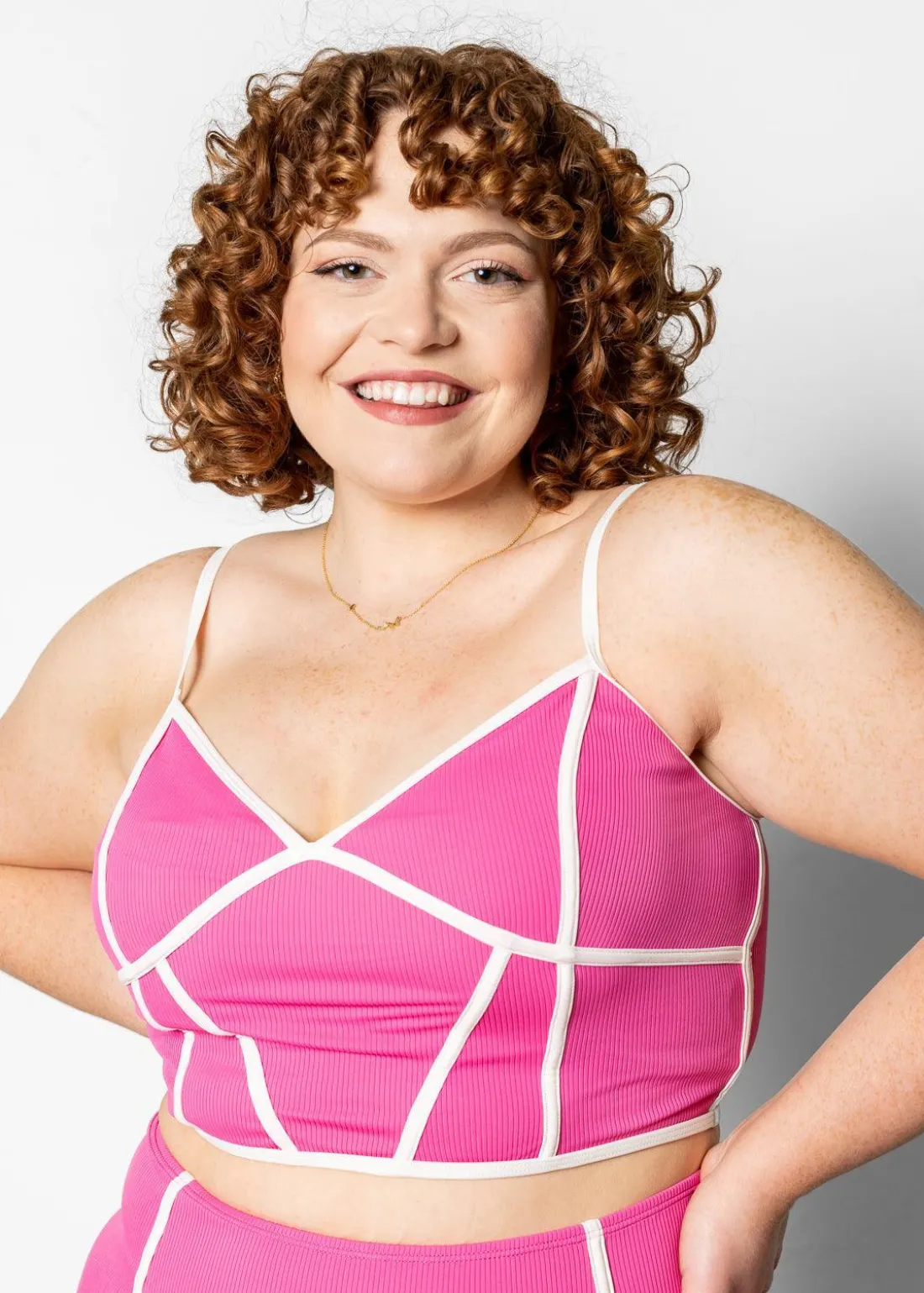 Kortni Jeane Ribbed Azalea Pink | Lined Up Top RibbedAzaleaPink Sale