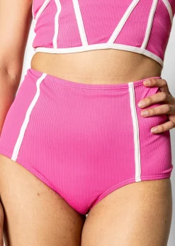 Kortni Jeane Ribbed Azalea Pink | Lined Up Bottoms RibbedAzaleaPink Hot