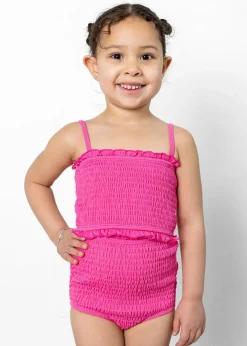 Kortni Jeane Ribbed Azalea Pink | Mini Bandeau Top RibbedAzaleaPink New