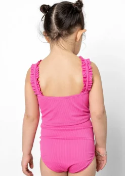 Kortni Jeane Ribbed Azalea Pink | Mini Bow Bottoms RibbedAzaleaPink Discount