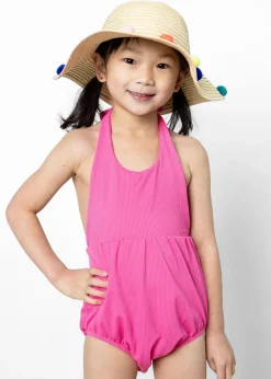 Kortni Jeane Ribbed Azalea Pink | Mini Romper One-Piece RibbedAzaleaPink Best