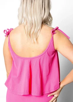 Kortni Jeane Ribbed Azalea Pink | Swing Top RibbedAzaleaPink New