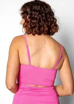 Kortni Jeane Ribbed Azalea Pink | VD Crop Top RibbedAzaleaPink Online