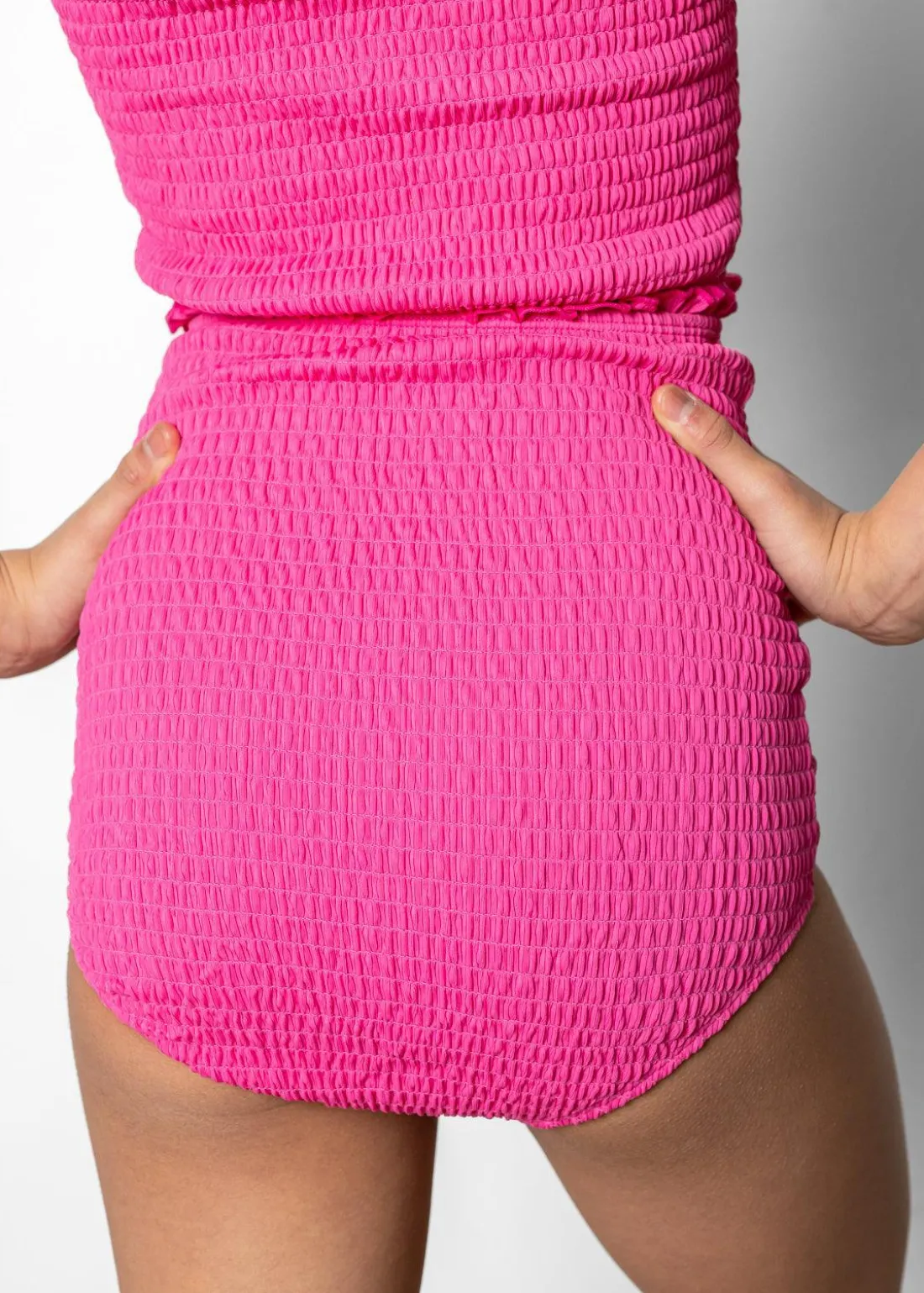 Kortni Jeane Ribbed Azalea Pink | Youth Smocked Bottoms RibbedAzaleaPink New