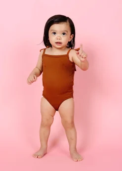 Kortni Jeane Ribbed Caramel | Baby Simply One-Piece RibbedCaramel Clearance