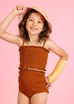 Kortni Jeane Ribbed Caramel | Mini Bandeau Top RibbedCaramel Outlet