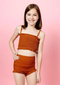 Kortni Jeane Ribbed Caramel | Mini Bandeau Top RibbedCaramel Outlet
