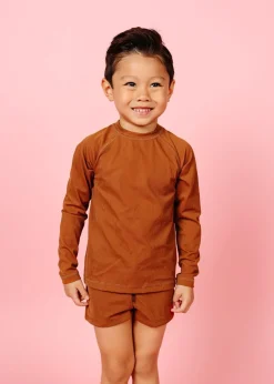 Kortni Jeane Ribbed Caramel | Mini Euro Shorts RibbedCaramel Outlet