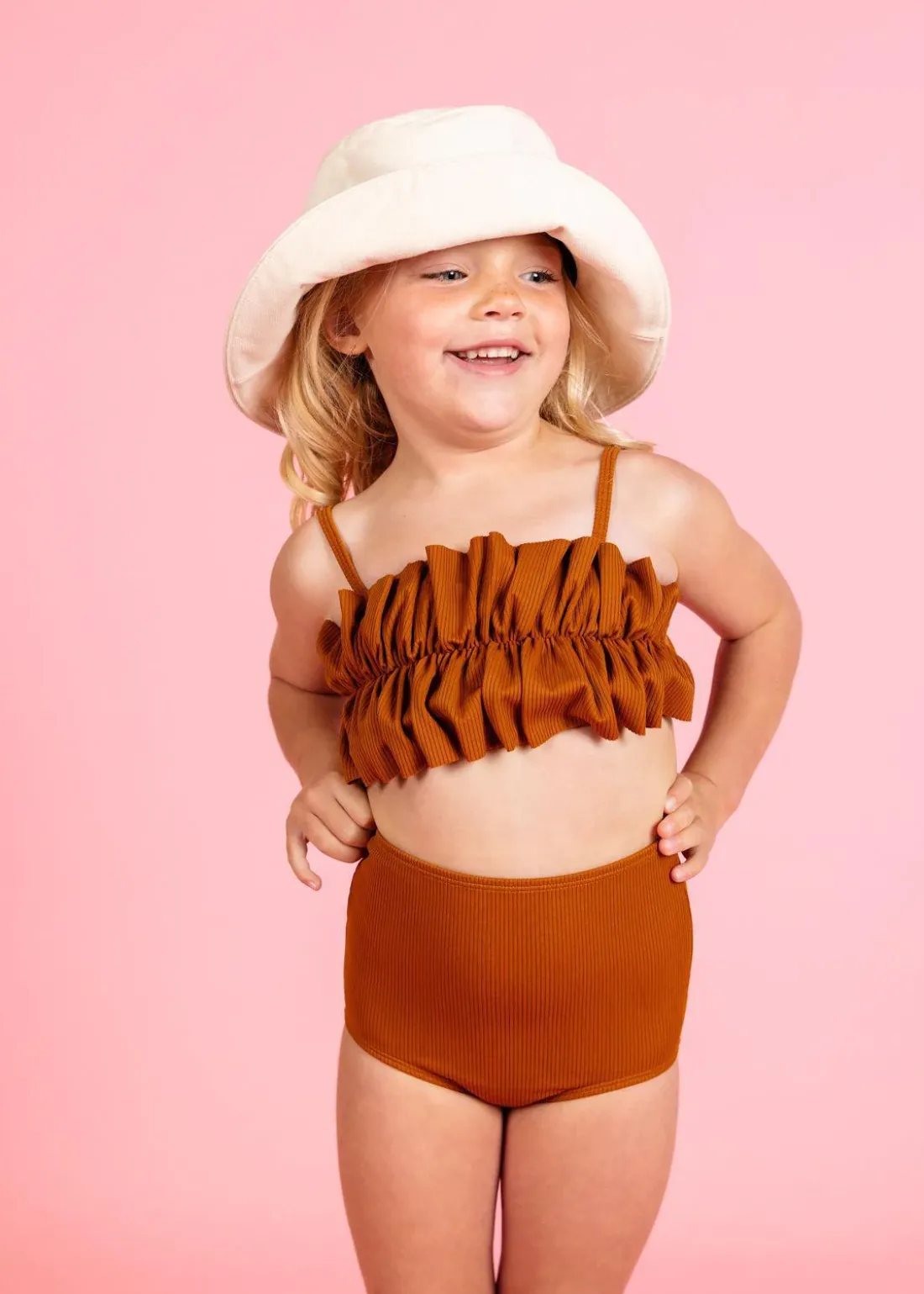 Kortni Jeane Ribbed Caramel | Mini High-Waisted Bottoms RibbedCaramel New