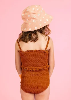Kortni Jeane Ribbed Caramel | Mini Smocked Bottoms RibbedCaramel Clearance