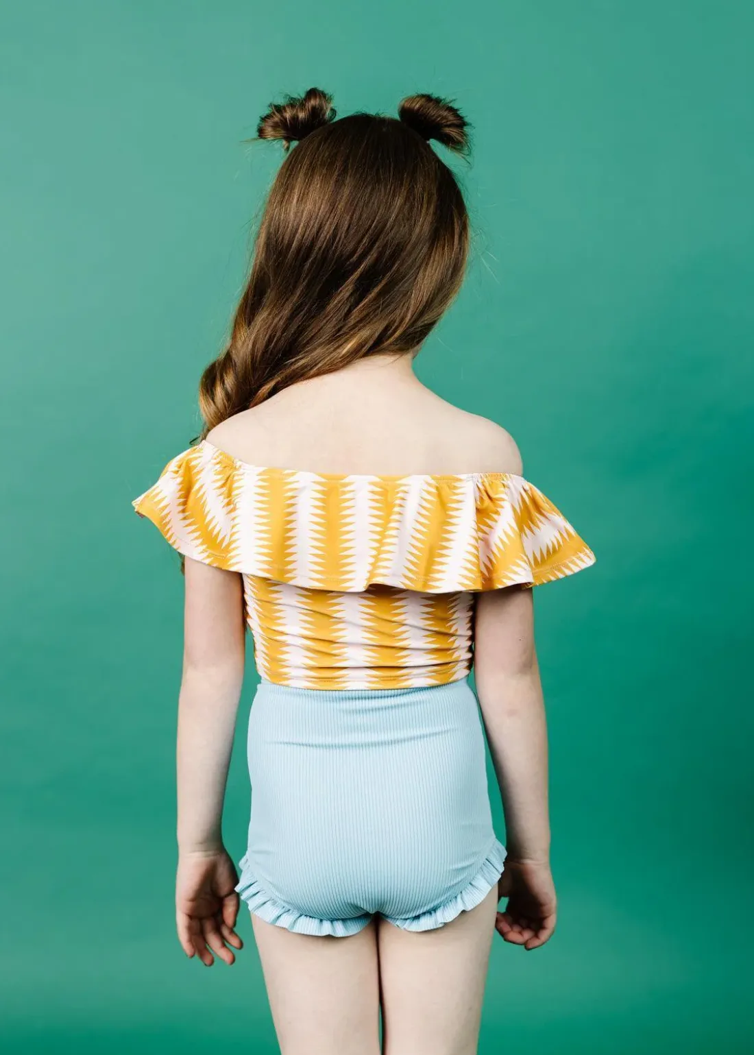 Kortni Jeane Ribbed Dusty Light Blue | Mini All Ruffled Up Bottoms RibbedDustyLightBlue Discount