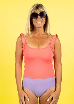 Kortni Jeane Ribbed Dusty Purple | Cut High Bottoms RibbedDustyPurple Online