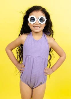 Kortni Jeane Ribbed Dusty Purple | Mini Romper One-Piece RibbedDustyPurple Fashion