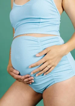 Kortni Jeane Ribbed Fresh Blue | Maternity Bottoms RibbedFreshBlue Sale