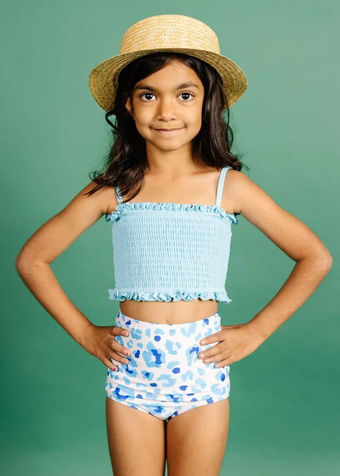 Kortni Jeane Ribbed Fresh Blue | Mini Bandeau Top RibbedFreshBlue Discount
