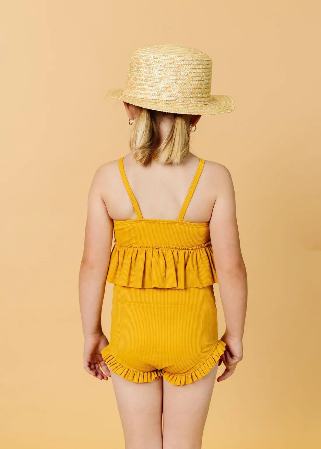 Kortni Jeane Ribbed Golden | Mini All Ruffled Up Bottoms RibbedGolden Best