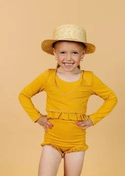 Kortni Jeane Ribbed Golden | Mini All Ruffled Up Bottoms RibbedGolden Best