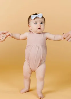 Kortni Jeane Ribbed Light Mauve | Baby Romper One-Piece RibbedLightMauve New