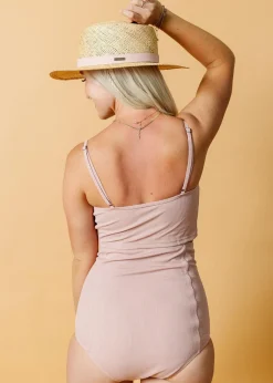 Kortni Jeane Ribbed Light Mauve | Extended High-Waisted Bottoms RibbedLightMauve Clearance