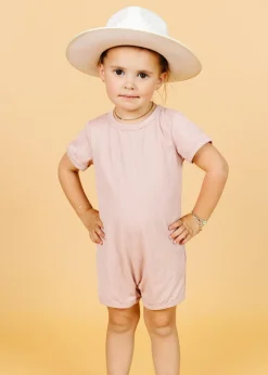 Kortni Jeane Ribbed Light Mauve | Mini Shorties Rashguard (Unisex) RibbedLightMauve Fashion