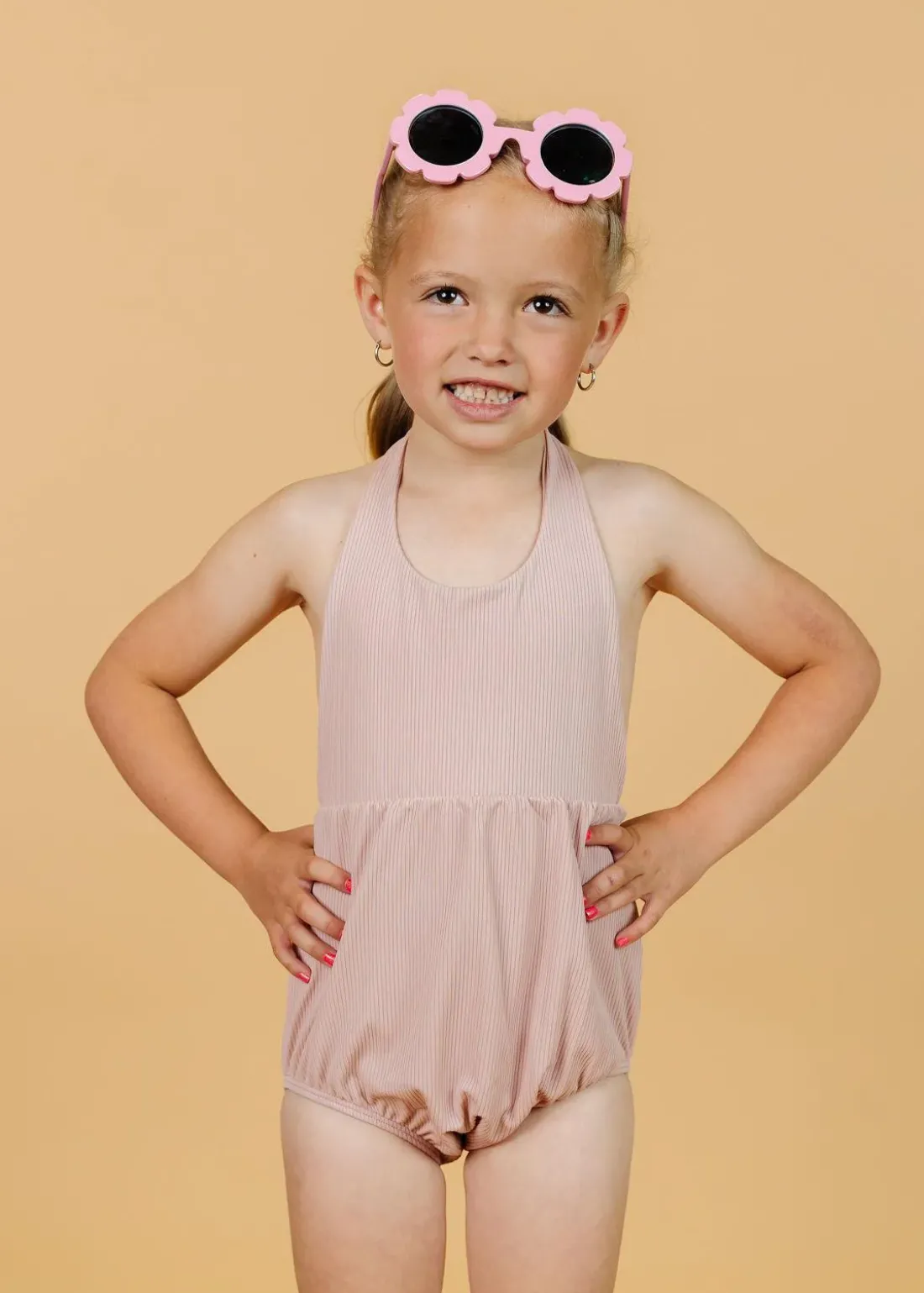 Kortni Jeane Ribbed Light Mauve | Mini Romper One-Piece RibbedLightMauve Sale