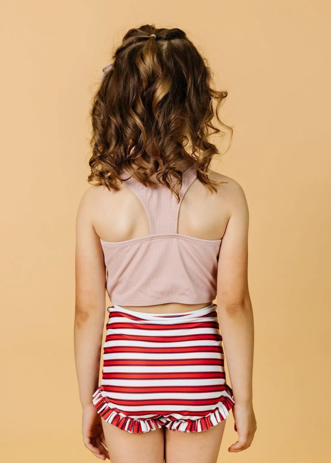 Kortni Jeane Ribbed Light Mauve | Mini Racer Back Top RibbedLightMauve Clearance