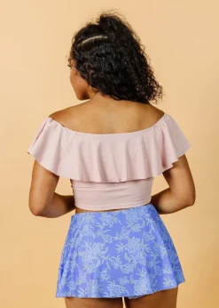 Kortni Jeane Ribbed Light Mauve | Ruffled Around Top RibbedLightMauve Best
