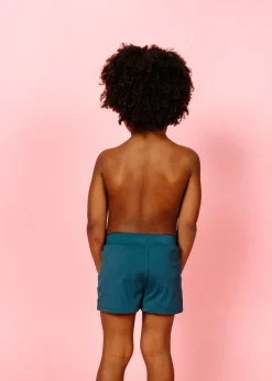 Kortni Jeane Ribbed Midnight Teal | Mini Euro Shorts RibbedMidnightTeal Hot