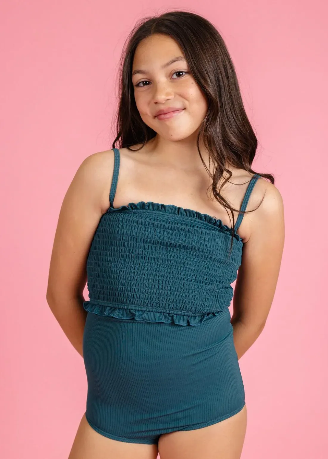 Kortni Jeane Ribbed Midnight Teal | Mini High-Waisted Bottoms RibbedMidnightTeal Fashion