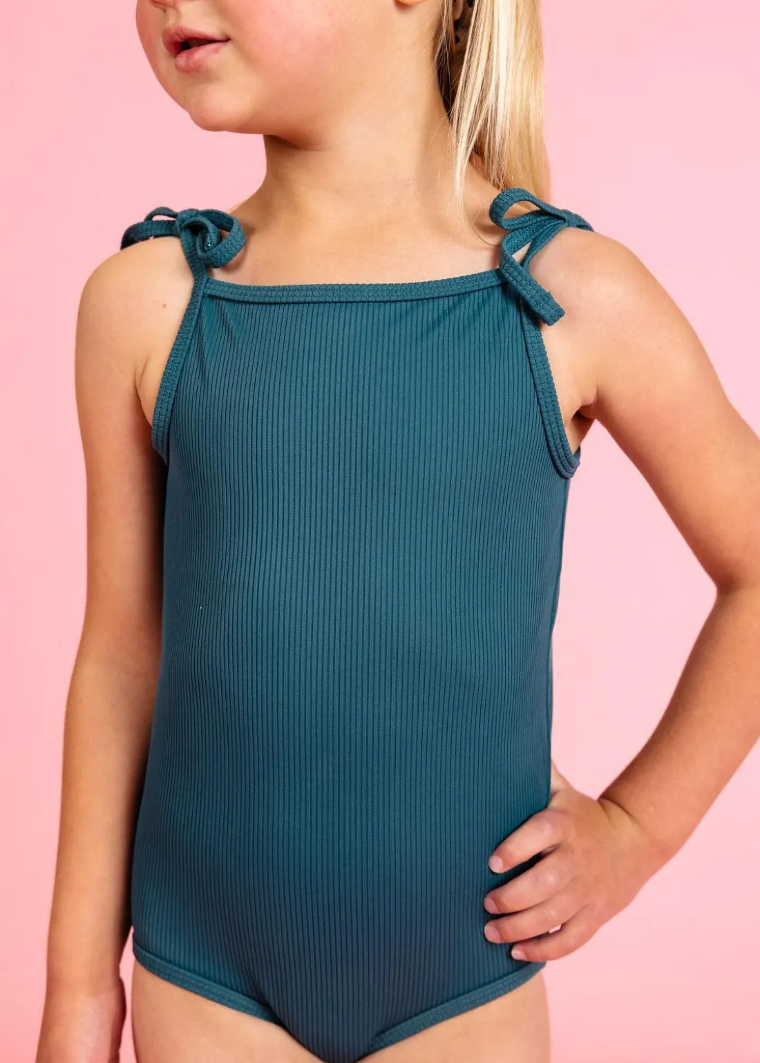 Kortni Jeane Ribbed Midnight Teal | Mini Simply One-Piece RibbedMidnightTeal Outlet
