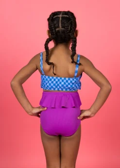 Kortni Jeane Ribbed Purple | Mini Peplum Bottoms RibbedPurple Discount