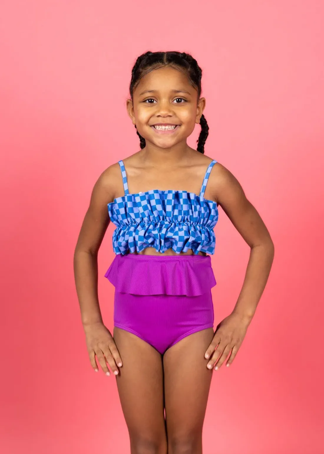 Kortni Jeane Ribbed Purple | Mini Peplum Bottoms RibbedPurple Discount