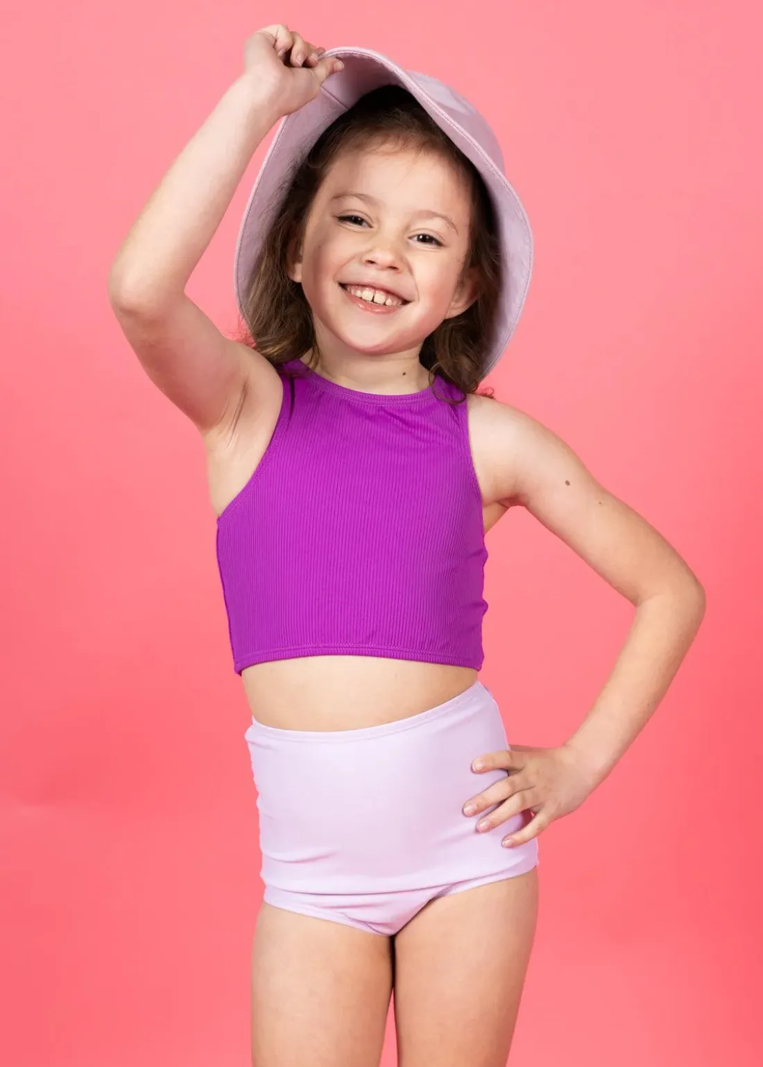 Kortni Jeane Ribbed Purple | Mini Racer Back Top RibbedPurple Fashion