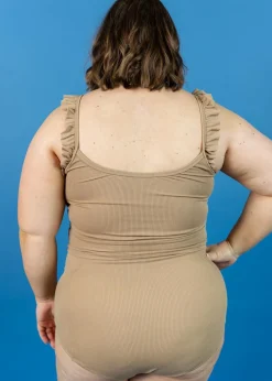 Kortni Jeane Ribbed Sand Brown | High-Waisted Bottoms RibbedSandBrown Outlet